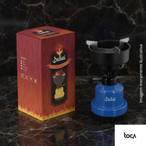 FOGAREIRO A GÁS DUBAI PORTÁTIL PARA CARVÃO AZUL