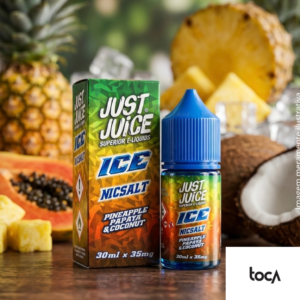 NICSALT JUST JUICE ICE PINEAPPLE PAPAYA & COCONUT – 30ML