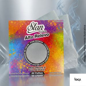 PAPEL ALUMÍNIO STAN HOOKAH ALTO RELEVO -  50 FOLHAS