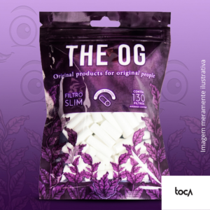 FILTRO THE OG - SLIM ROXO - 130 FILTROS