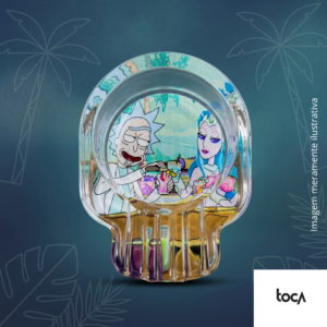 CINZEIRO DE VIDRO PSICODÉLICO – RICK AND MORTY - VIDRO