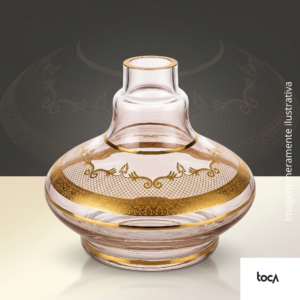 VASO MD ALADDIN PEQUENO - TRANSPARENTE - FOLHAS