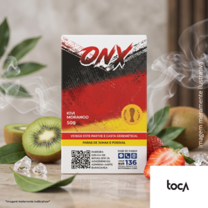 ESSÊNCIA COPA ONIX ALEMANHA KIWI MORANGO (50G) | ESSÊNCIA PARA NARGUILÉ