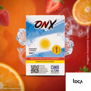 SSÊNCIA ONIX ARGENTINA MORANGO LARANJA (50G) | ESSÊNCIA PARA NARGUILÉ