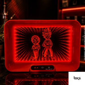 Bandeja Organizadora LED Bluetooth Rick and Morty RGB Recarregável