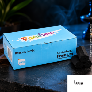 CARVÃO RAINBOW COCO JUMBO 500G – CARVÃO PARA NARGUILÉ